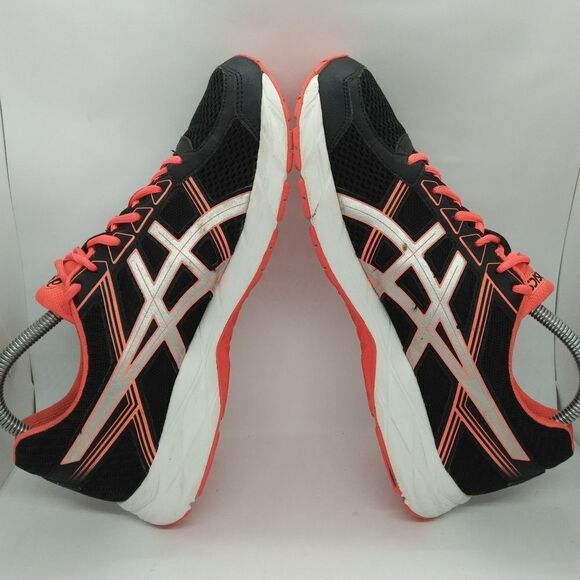 Asics Gel Contend 4‎ Running Sneakers Shoes Women's Size 9.5 Black, Orange, Red - Picture 5 of 8